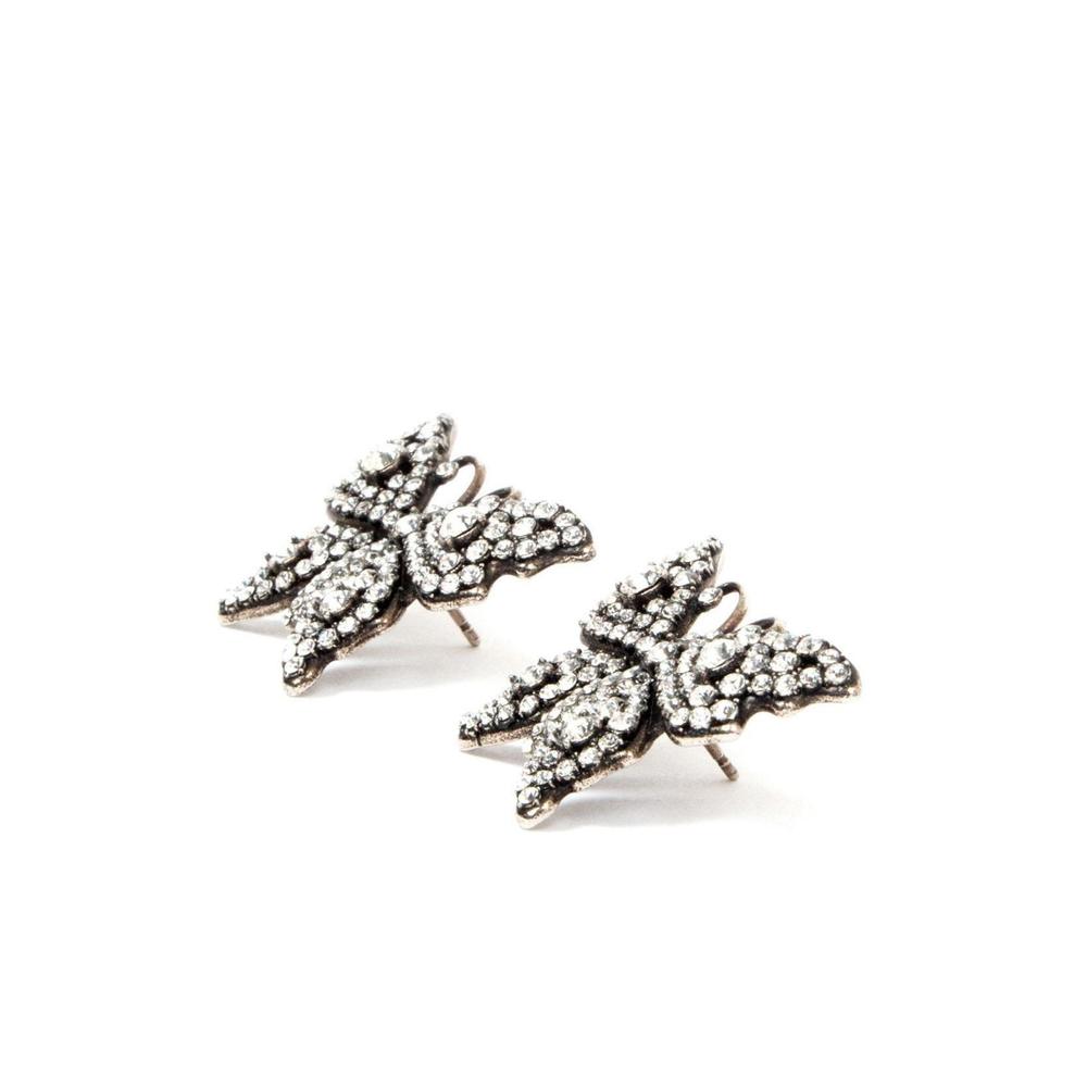 Gucci - Crystal Embellished Butterfly Earrings - Picture 3 of 5